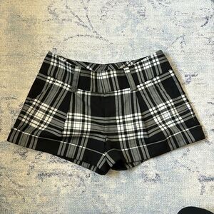 Alice + Olivia plaid Cady shorts - size 0